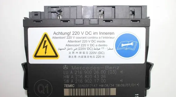 Mercedes-Benz S W221 Seat control module A2169002600 A2168204326 A2169021700