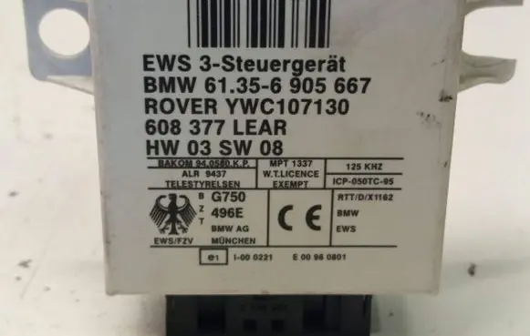BMW X5 E53 Immobilizer control unit/module 61356905667 6905667