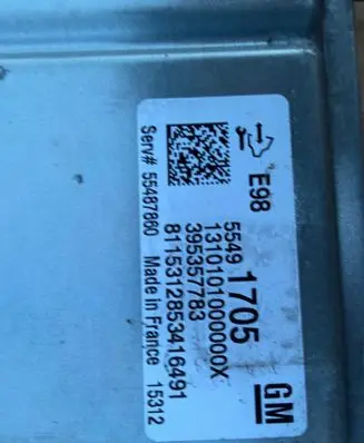 Opel Insignia A Engine control unit/module 55491705 395357783 55487860