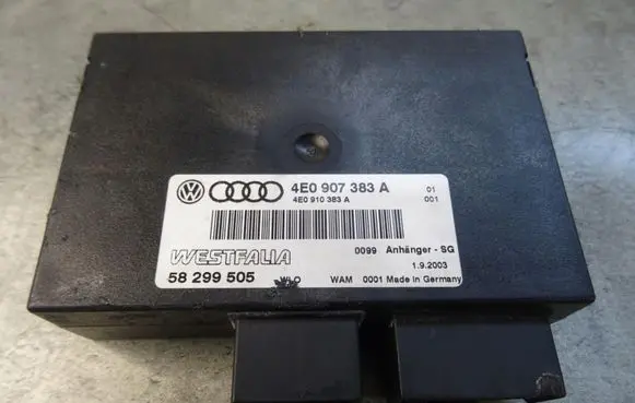 Audi A8 S8 D3 4E Tow bar trailer control unit/module MODUŁ HAKA WESTFALIA 4E0907383A AUDI A8 D3