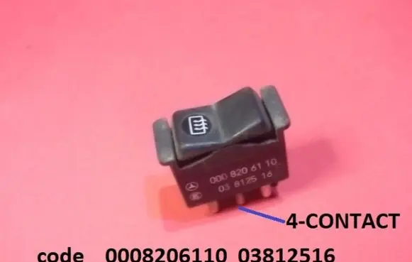 Mercedes-Benz 190 W201 Windscreen/window heater switch 0008206110 03812516
