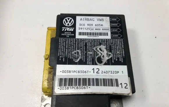 Volkswagen PASSAT B6 Airbag control unit/module 3C0909605M