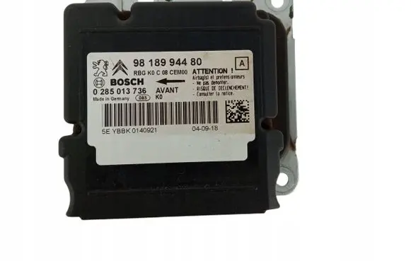 Toyota Proace Airbag control unit/module 9818994480