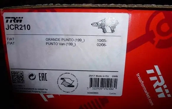 Fiat Grande Punto Steering wheel axle JCR210
