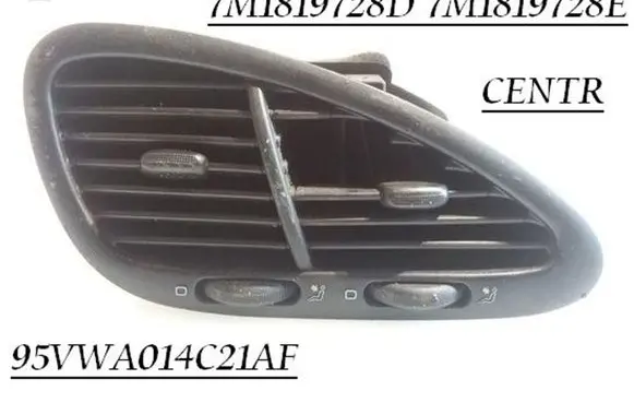 Seat Alhambra (Mk1) Dash center air vent grill 7M1819728D 95VWA014C21AF