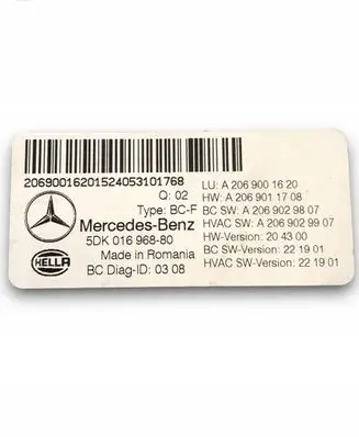 Mercedes-Benz C W206 Comfort/convenience module