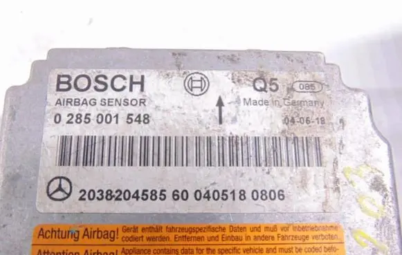 Mercedes-Benz C W203 Airbag control unit/module A2038204585 2038204585 0285001548