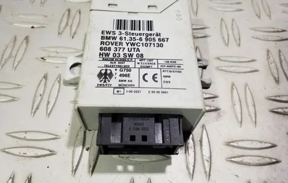 BMW 5 E39 Immobilizer control unit/module 61356905667 YWC107130 608377UTA