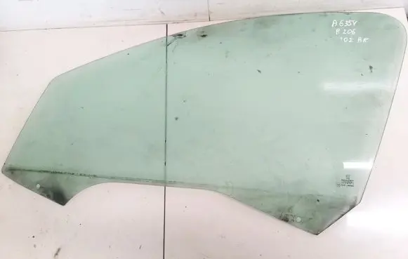 Peugeot 206 Front door window glass four-door
