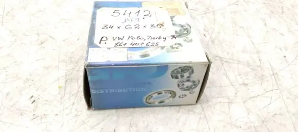 Volkswagen Polo II 86C 2F Front wheel ball bearing 003702 861407625 5412