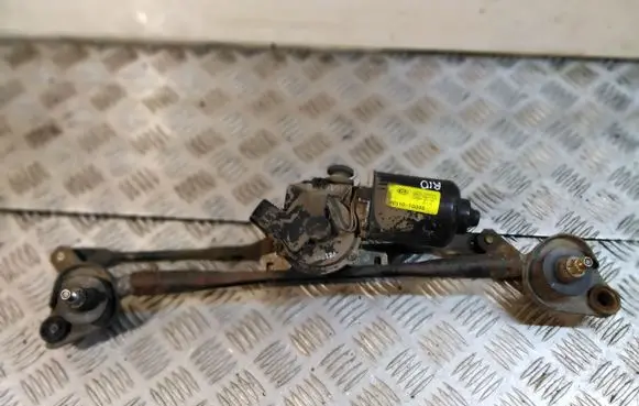 Front wiper linkage and motor