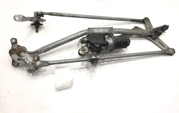 Front wiper linkage and motor