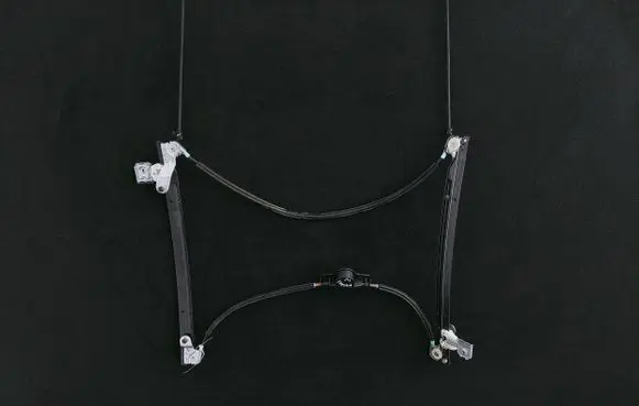 Chrysler Grand Voyager IV Front window lifting mechanism without motor 0489452 PA66M35