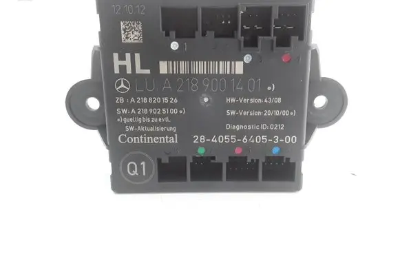 Mercedes-Benz E W212 Door control unit/module A2189001401 A2188201526