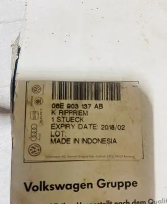 Audi A6 S6 C7 4G Alternator belt 06E903137AB