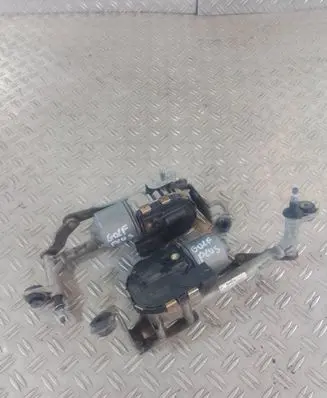 Front wiper linkage and motor