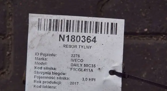 Iveco Daily 6th gen Rear leaf spring 