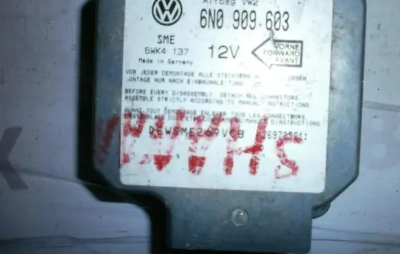 Volkswagen Sharan Airbag control unit/module 6N0909603 5WK4137