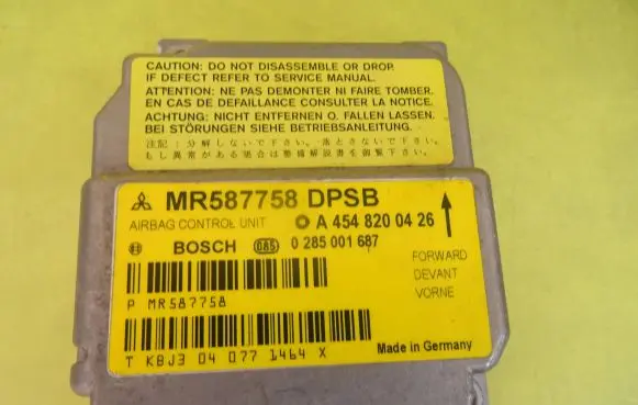 Smart ForFour I Airbag control unit/module MR587758 0285001687 MR587758DPSB