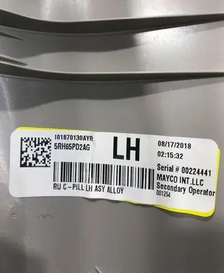 Chrysler Pacifica (C) pillar trim 5RH65PD2AG