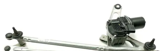 Front wiper linkage and motor