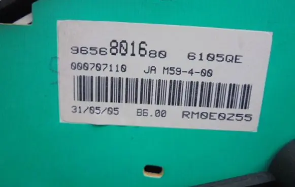 Peugeot Partner Speedometer (instrument cluster) 9656801680
