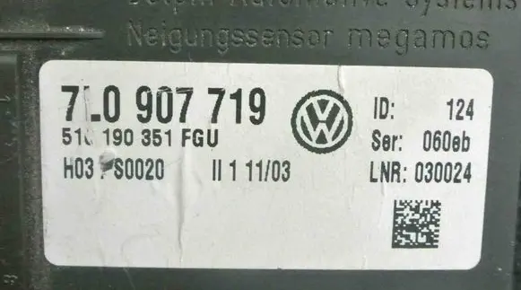 Porsche Cayenne (9PA) Other devices 7L0907719