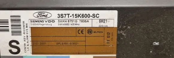 Ford Mondeo Mk III Comfort/convenience module 3S7T15K600SC 5WK48862 5WK48751G