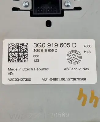 Volkswagen PASSAT B8 Screen/display/small screen 3g0919605d