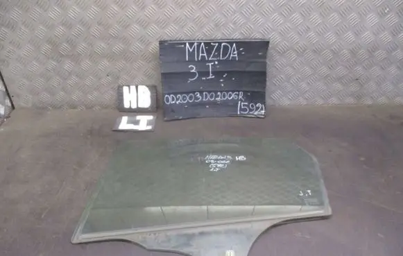 Mazda 3 I Rear door window glass DOT654AS2M2235