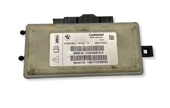 BMW 3 F30 F35 F31 Airbag control unit/module 9343687 A2C37764204 14B1710C0970X