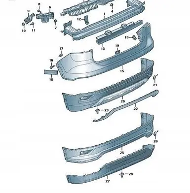 Volkswagen T-Roc Front bumper mounting bracket 2GC898623A