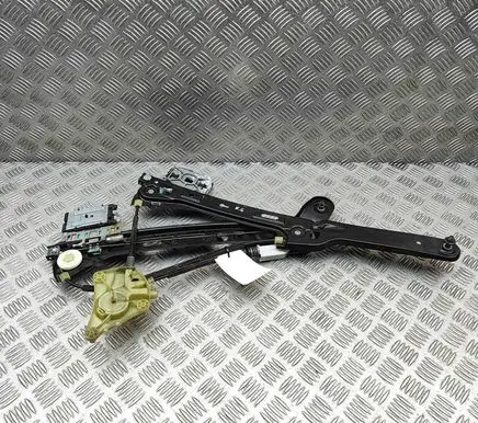 Rear door window regulator with motor