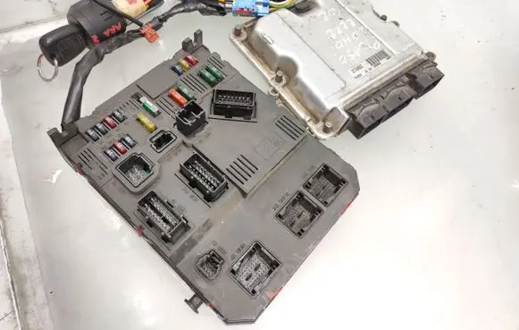 Peugeot 206 Engine ECU kit and lock set 0281010595 9642014980 9650584680