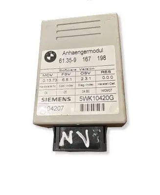 BMW 3 E90 E91 Tow bar trailer control unit/module 9167198