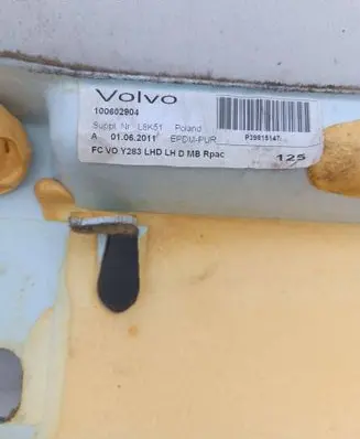 Volvo S60 Front floor carpet liner 100602904 01062011 39815147