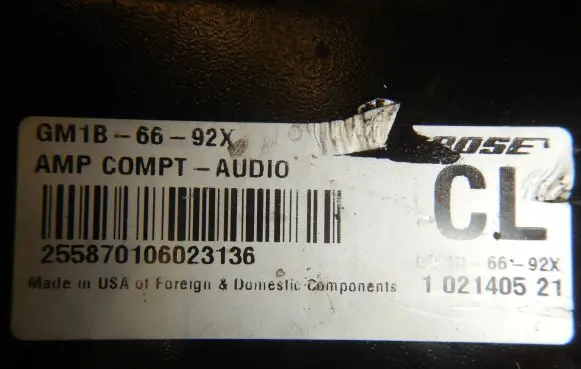 Mazda 6 Sound amplifier GM1B6692X