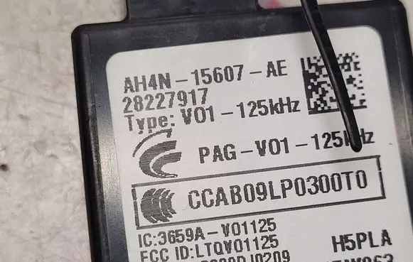 Jaguar XE Immobiliser reader (aerial) AH4N15607AE