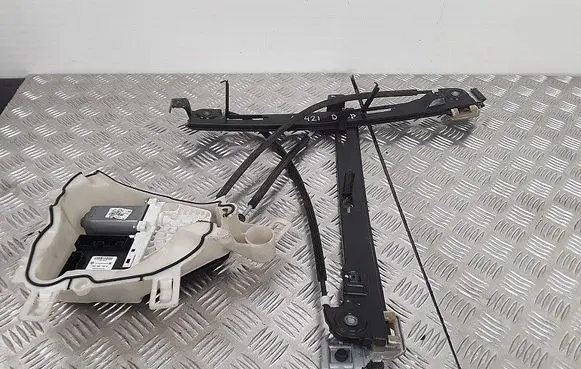 Rear door window regulator with motor