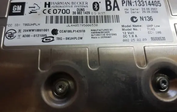 Opel Insignia A Bluetooth control unit module 13314405