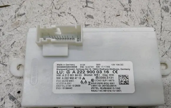 Keyless (KESSY) go control unit/module