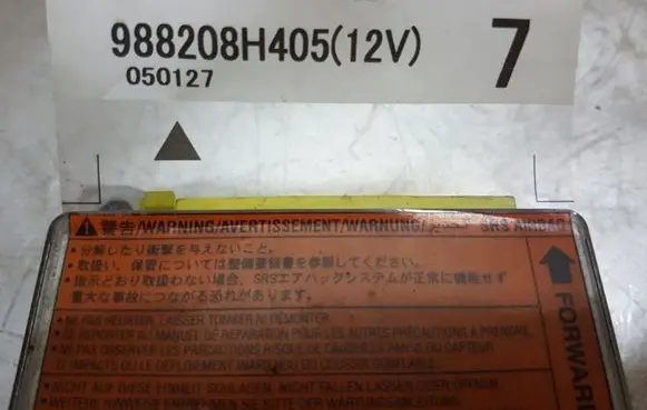 Nissan X-Trail T30 Airbag control unit/module 988208H405 050127
