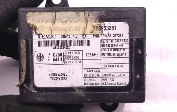 Volkswagen II LT Immobilizer control unit/module 2D0953257 357381 06970732