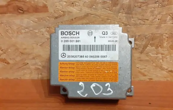 Mercedes-Benz C W203 Airbag control unit/module 2038207385 0285001881