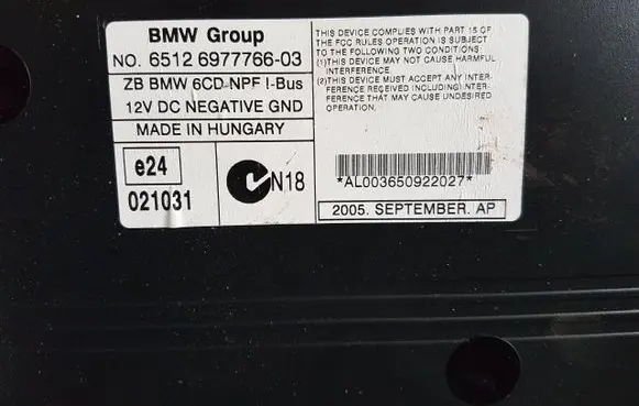 BMW X5 E53 CD/DVD changer 6977766