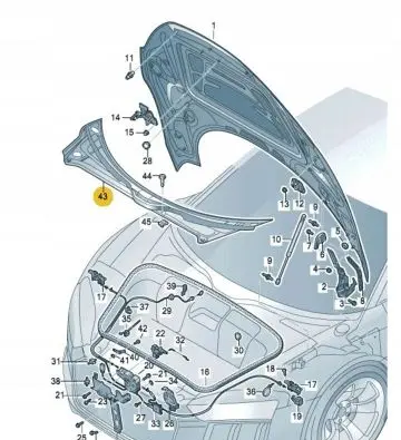 Audi R8 4S Wiper trim 4S1819401