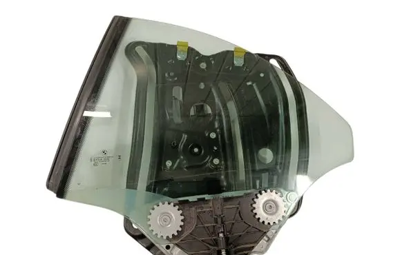 Rear door window regulator with motor