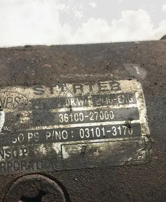 Hyundai Santa Fe Starter motor 3610027000 031013170