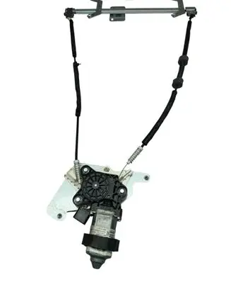 Rear door window regulator with motor