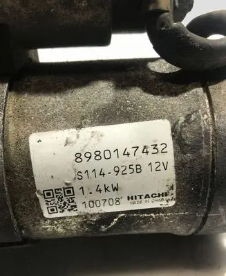 Opel Astra J Starter motor 8980147432 S114925B 100708